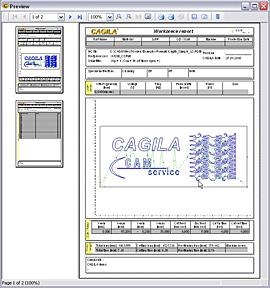 workpiece report
